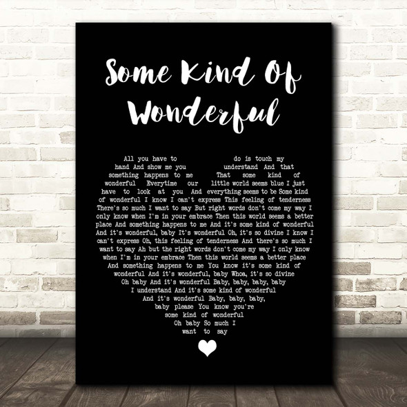 Michael Buble Some Kind Of Wonderful Black Heart Song Lyric Print