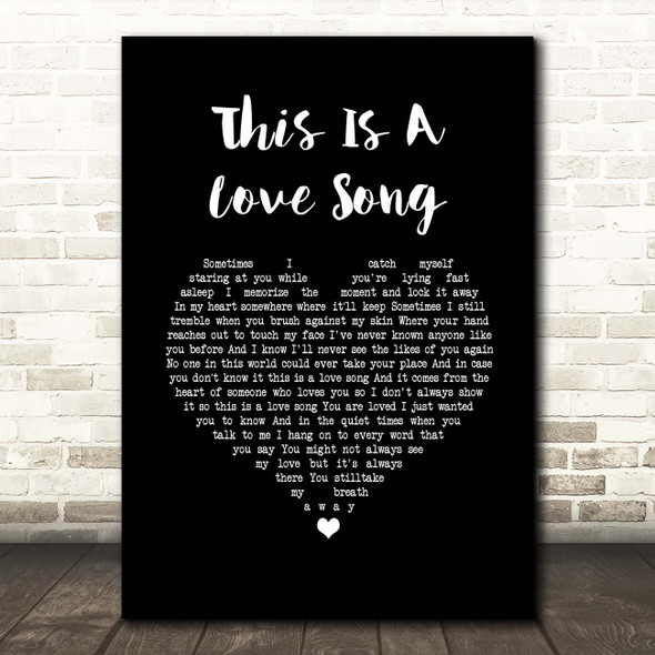 Bill Anderson This Is A Love Song Black Heart Song Lyric Print