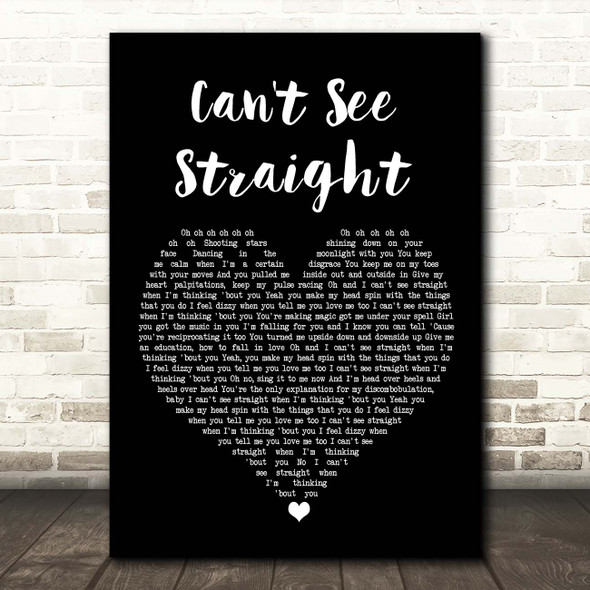 Jamie Lawson Can't See Straight Black Heart Song Lyric Print