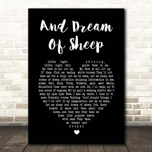 Kate Bush And Dream Of Sheep Black Heart Song Lyric Print