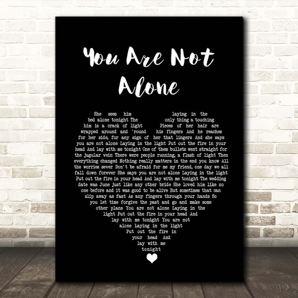 Patty Griffin You Are Not Alone Black Heart Song Lyric Print