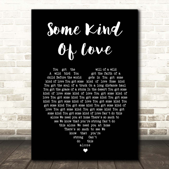 The Killers Some Kind Of Love Black Heart Song Lyric Print