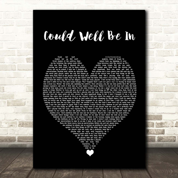 The Streets Could Well Be In Black Heart Song Lyric Print