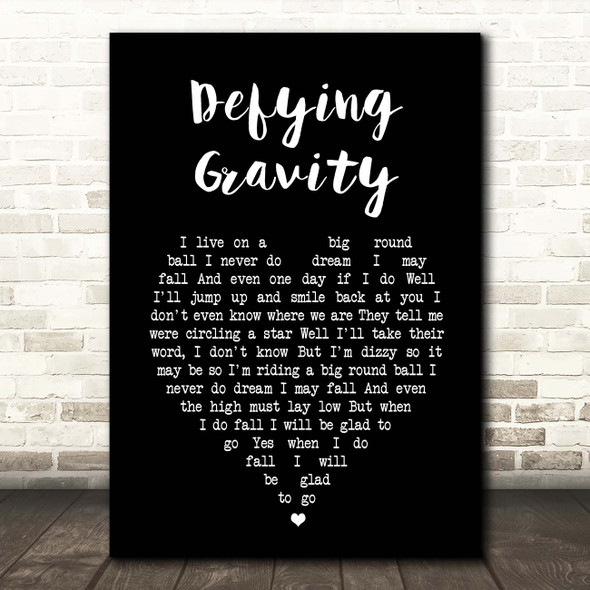 Jimmy Buffett Defying Gravity Black Heart Song Lyric Print