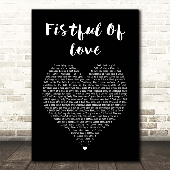 Antony And The Johnsons Fistful Of Love Black Heart Song Lyric Print