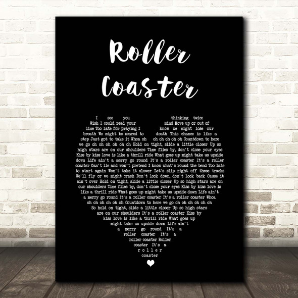 Bon Jovi Roller Coaster Black Heart Song Lyric Print