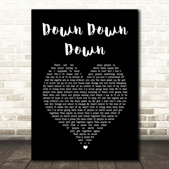 Charlie Simpson Down Down Down Black Heart Song Lyric Print