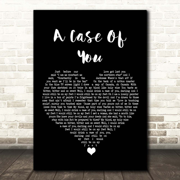 Tori Amos A Case Of You Black Heart Song Lyric Print