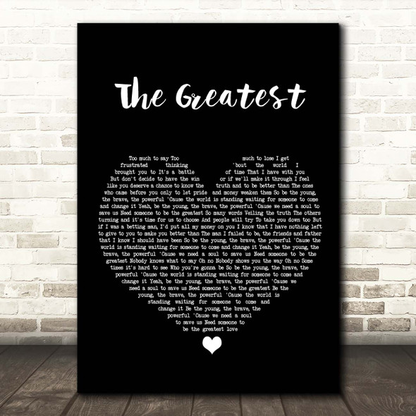 James Blunt The Greatest Black Heart Song Lyric Print