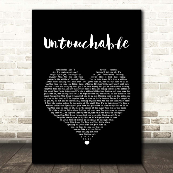 Taylor Swift Untouchable Black Heart Song Lyric Print