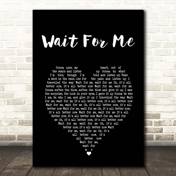 Kings Of Leon Wait For Me Black Heart Song Lyric Print