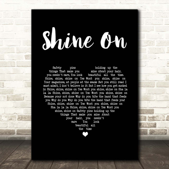 The Kooks Shine On Black Heart Song Lyric Print