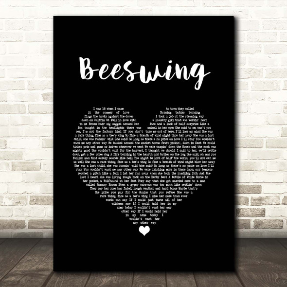 Christy Moore Beeswing Black Heart Song Lyric Print