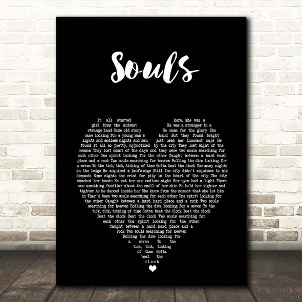 Rick Springfield Souls Black Heart Song Lyric Print