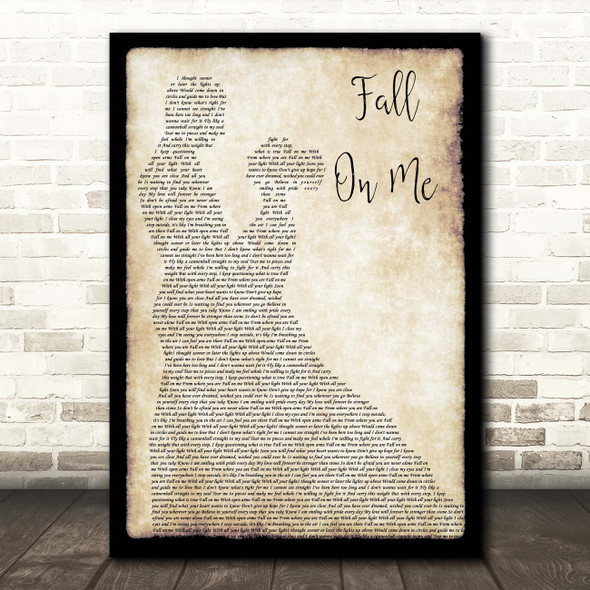Andrea Bocelli & Matteo Bocelli Fall On Me Man Lady Dancing Song Lyric Print