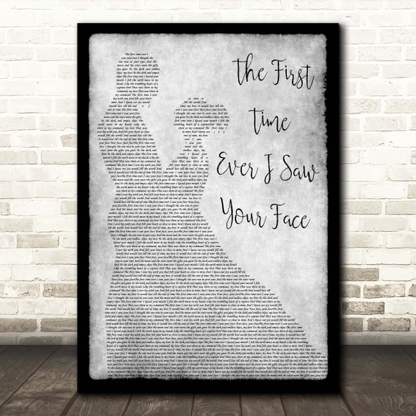 Roberta Flack The First Time Ever I Saw Your Face Grey Man Lady Dancing Song Lyric Print
