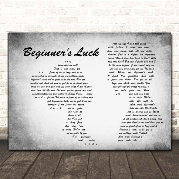 Eels Beginner's Luck Man Lady Couple Grey Song Lyric Print