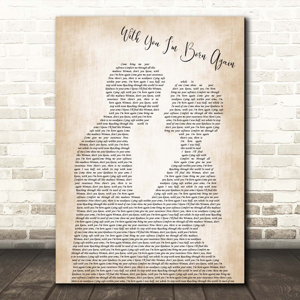 Billy Preston & Syreeta With You I'm Born Again Man Lady Bride Groom Wedding Song Lyric Print