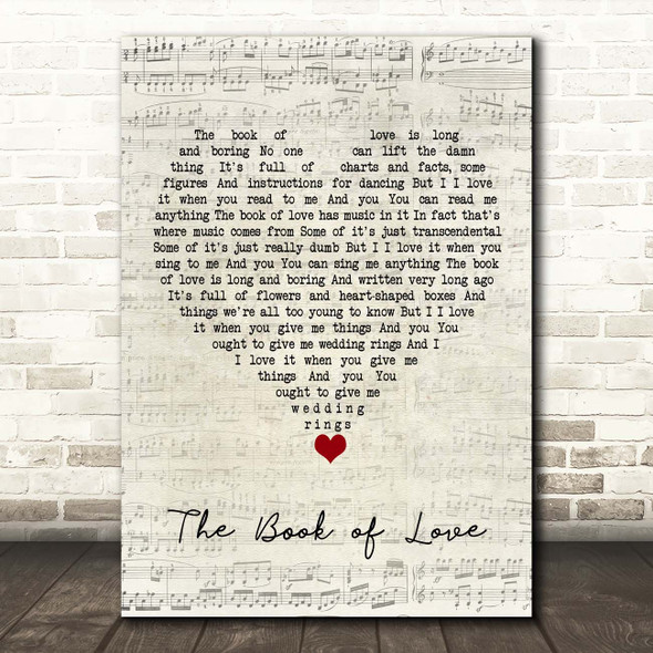 Gavin James The Book of Love Script Heart Song Lyric Print