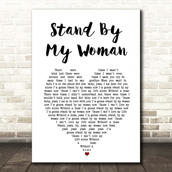 Lenny Kravitz Stand By My Woman White Heart Song Lyric Print