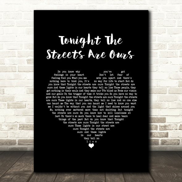 Richard Hawley Tonight The Streets Are Ours Black Heart Song Lyric Music Art Print