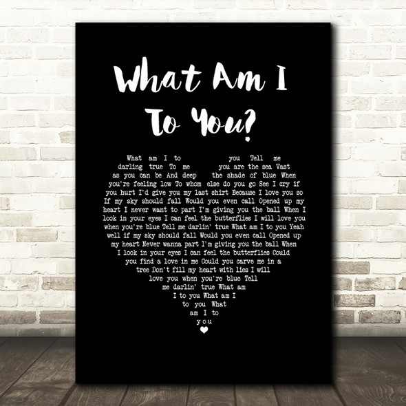 Norah Jones What Am I To You Black Heart Song Lyric Music Art Print
