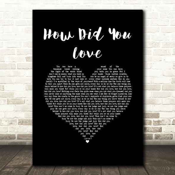 Shinedown How Did You Love Black Heart Song Lyric Music Art Print