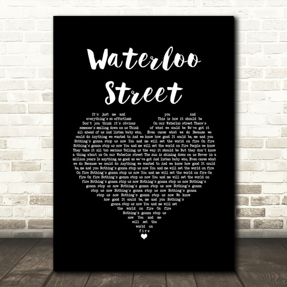 Lighthouse Family Waterloo Street Black Heart Song Lyric Music Art Print