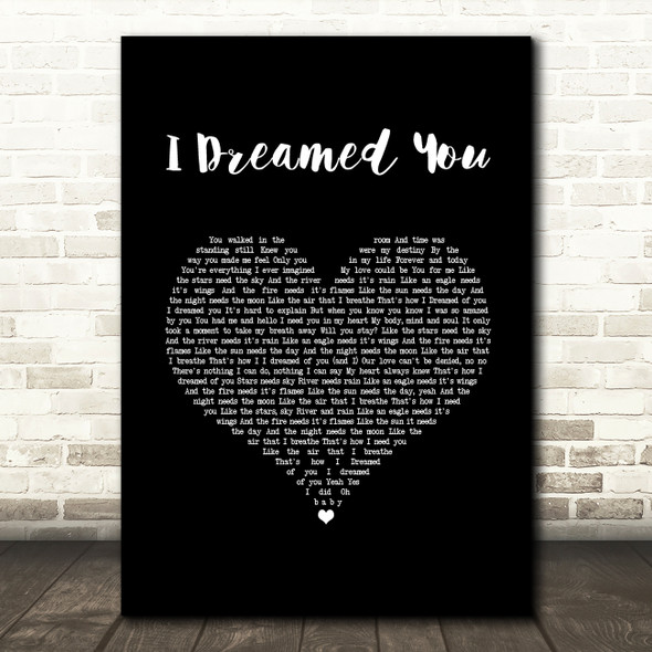 Anastacia I Dreamed You Black Heart Song Lyric Music Art Print
