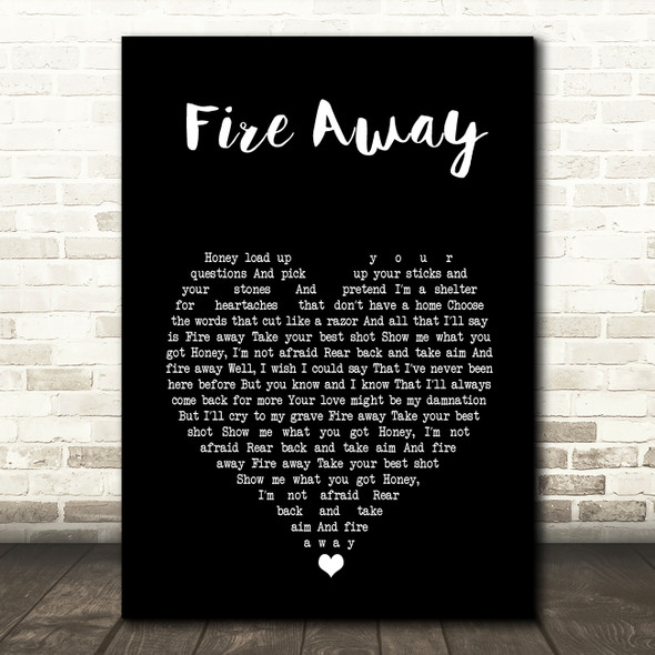 Chris Stapleton Fire Away Black Heart Song Lyric Music Art Print