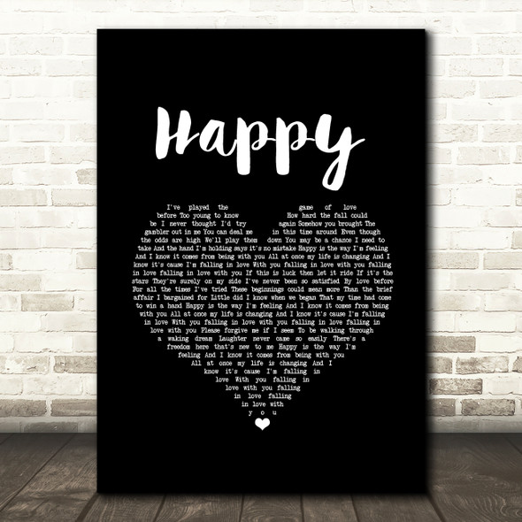 The Carpenters Happy Black Heart Song Lyric Music Art Print