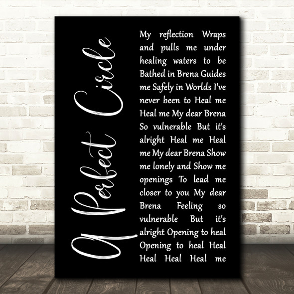 A Perfect Circle Brena Black Script Song Lyric Music Art Print