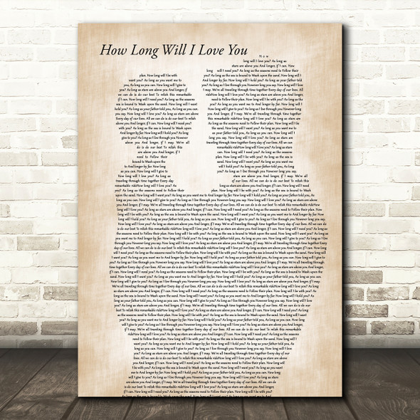 Ellie Goulding How Long Will I Love You Father & Child Song Lyric Music Art Print
