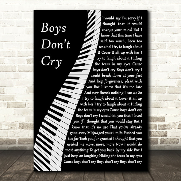 The Cure Boys Don't Cry Piano Song Lyric Music Art Print