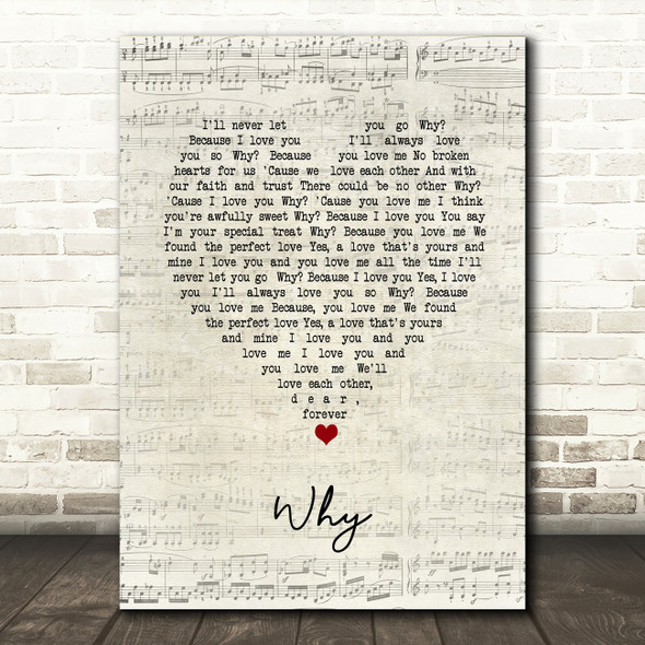 Anthony Newley Why Script Heart Song Lyric Music Art Print
