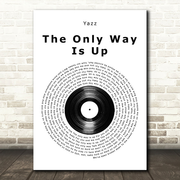 Yazz The Only Way Is Up Vinyl Record Song Lyric Music Art Print