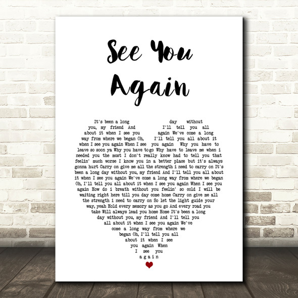 Connie Talbot See You Again White Heart Song Lyric Music Art Print