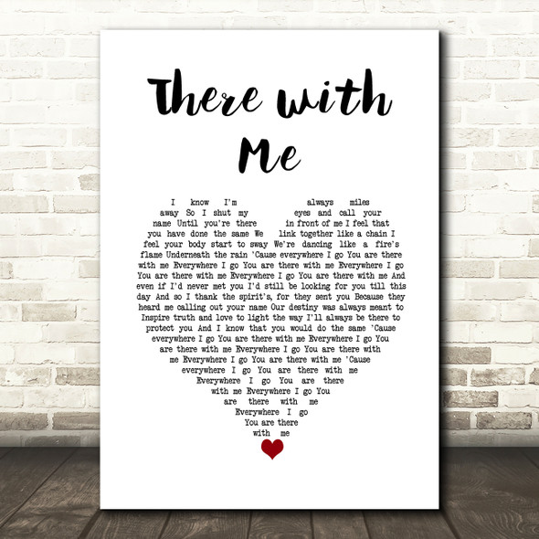 Dub FX There with Me White Heart Song Lyric Music Art Print