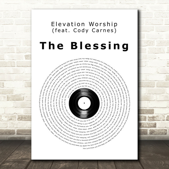Elevation Worship The Blessing Vinyl Record Song Lyric Art Print