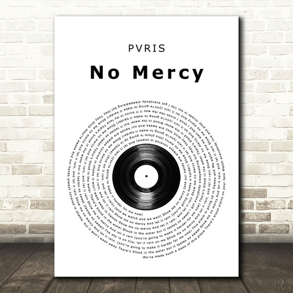 PVRIS No Mercy Vinyl Record Song Lyric Art Print