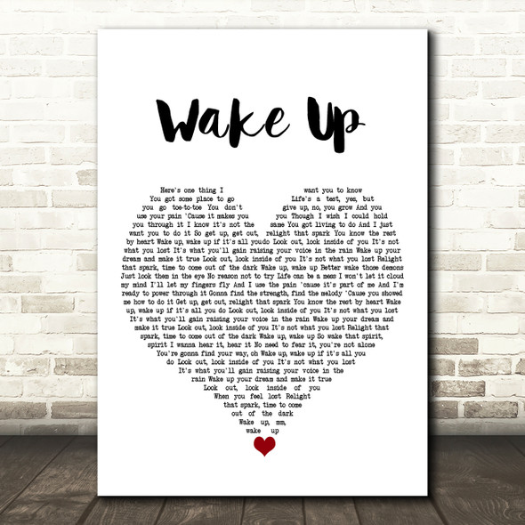 Julie and the Phantoms Cast Wake Up White Heart Song Lyric Art Print