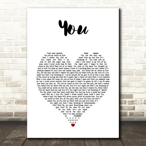 Atlantic Starr You White Heart Song Lyric Art Print