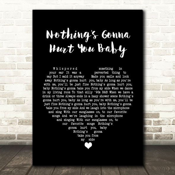 Cigarettes After Sex Nothing's Gonna Hurt You Baby Black Heart Song Lyric Art Print