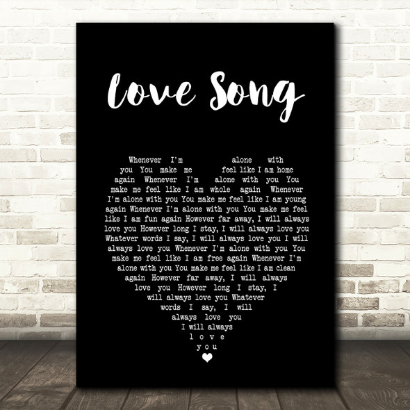 311 Love Song Black Heart Song Lyric Art Print