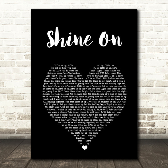 The Amity Affliction Shine On Black Heart Song Lyric Art Print