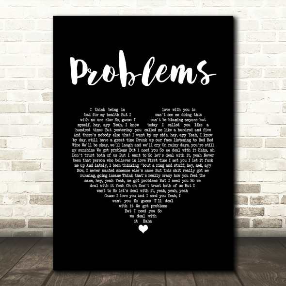 Anne-Marie Problems Black Heart Song Lyric Art Print