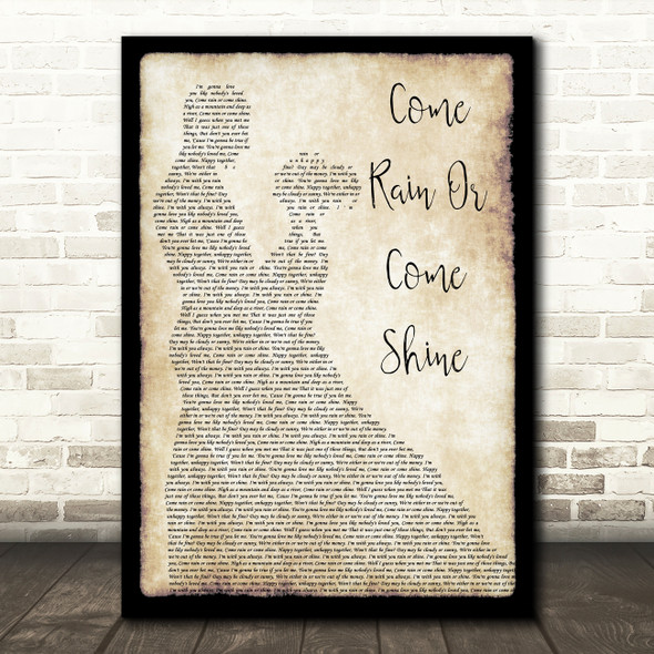 B B King & Eric Clapton Come Rain Or Come Shine Man Lady Dancing Song Lyric Art Print