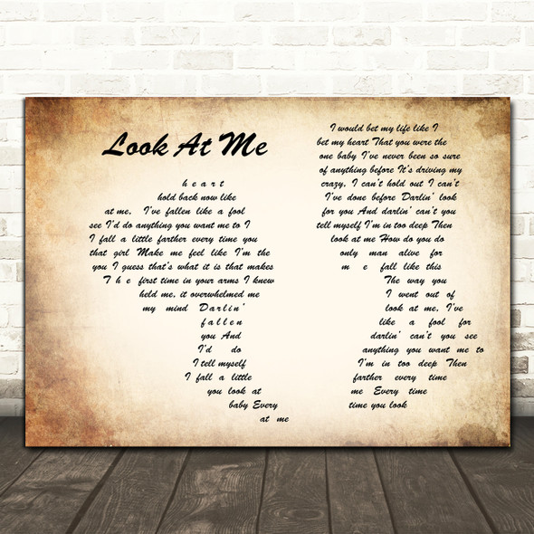 Alan Jackson Look At Me Man Lady Couple Song Lyric Art Print