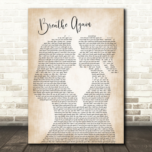 Toni Braxton Breathe Again Lesbian Women Gay Brides Couple Wedding Song Lyric Art Print