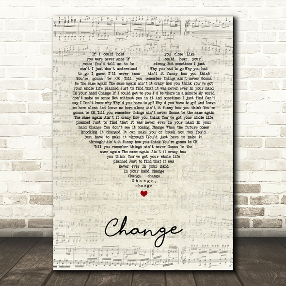 Sugababes Change Script Heart Song Lyric Art Print
